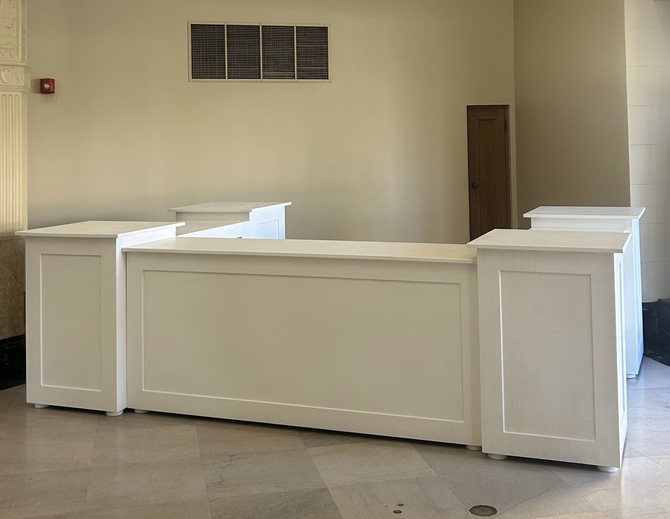 8' Bar with Two 4' Bars and Four Pedestals